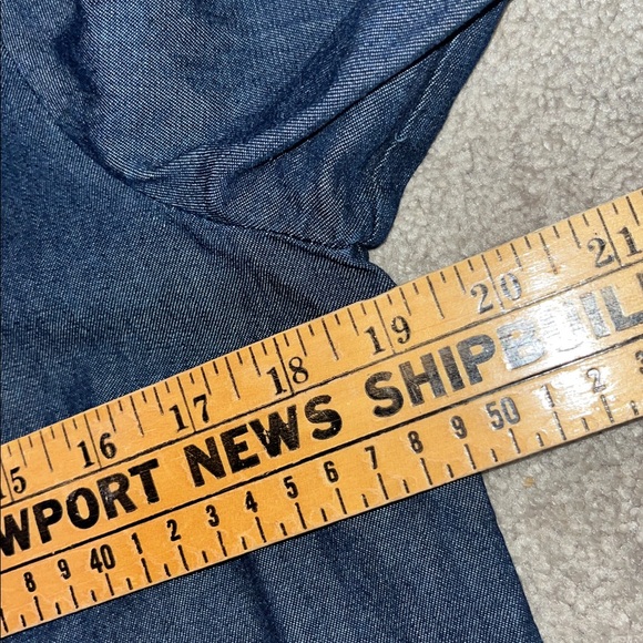 Draper James' Chambray Ruffle Shift Dress Size 10 NWT - Picture 10 of 10